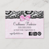 Carte De Visite 311 gâteaux Deux rose de Femme de La (Dos)