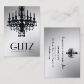 Carte De Visite 311-Glitz boutique - or de fête (Devant / Derrière)