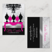 Carte De Visite 311 Glitzie Candie Table rose (Devant / Derrière)