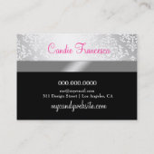 Carte De Visite 311 Glitzie Candie Table rose (Dos)