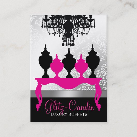 Carte De Visite 311 Glitzie Candie Table rose (Devant)