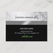 Carte De Visite 311 Glitzy Chic Boutique Turquiose Lime (Dos)