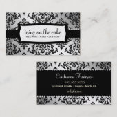 Carte De Visite 311-Icing sur l'argent métallique de gâteau (Devant / Derrière)