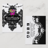 Carte De Visite 311 icônes blanches de médias de noir du pays des (Devant / Derrière)