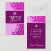 CARTE DE VISITE 311 JOYAUX DE LA COURONNE POURPRES (Devant / Derrière)