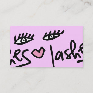 Carte De Visite 311-Lash rose personnalisable de sucrerie du