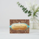 Carte De Visite 311 Le Lumineux Trim Turquoise Léopard (Debout devant)