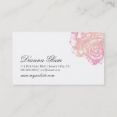 Carte De Visite 311-Le peluche Fleur avec l'abeille - rose crémeux (Dos)