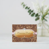 Carte De Visite 311 l'équilibre lumineux de rose de léopard (Debout devant)