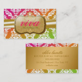 Carte De Visite 311-Lively prodiguent le monogramme de damassé (Devant / Derrière)