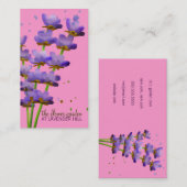 Carte De Visite 311-Luxuriant rose de la lavande | (Devant / Derrière)