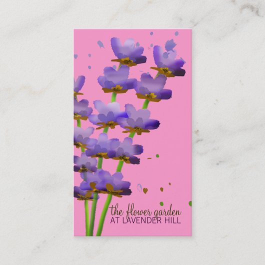 Carte De Visite 311-Luxuriant rose de la lavande | (Devant)