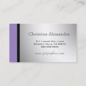 Carte De Visite 311-Luxurious chausse le pourpre (Dos)