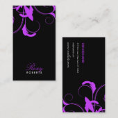 Carte De Visite 311 pourpres solides de Roxy et noirs (Devant / Derrière)