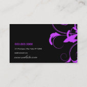 Carte De Visite 311 pourpres solides de Roxy et noirs (Dos)