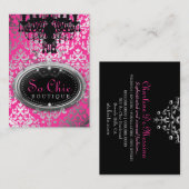 Carte De Visite 311 roses indien tellement chics de boutique (Devant / Derrière)