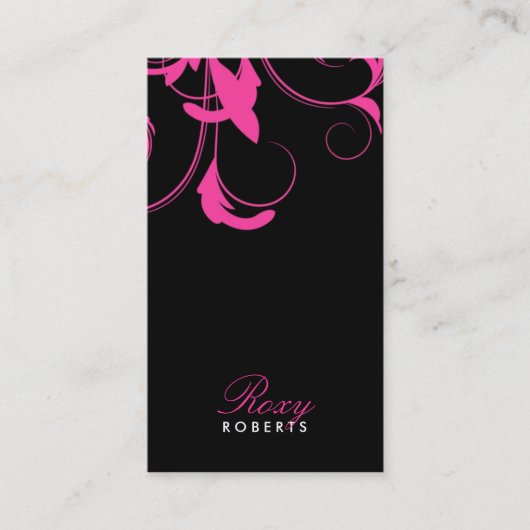 Carte De Visite 311 roses solides de Roxy et noirs (Devant)