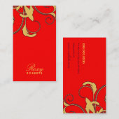 Carte De Visite 311-Roxy solide | rouge et jaune (Devant / Derrière)