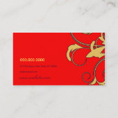 Carte De Visite 311-Roxy solide | rouge et jaune (Dos)