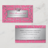 Carte De Visite 311-Silver devinent le rose succulent de | (Devant / Derrière)