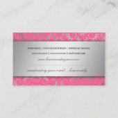 Carte De Visite 311-Silver devinent le rose succulent de | (Dos)