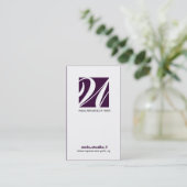 CARTE DE VISITE 311-SIMPLY MONOGRAMME CARRÉ DEEP PURPLE (Debout devant)