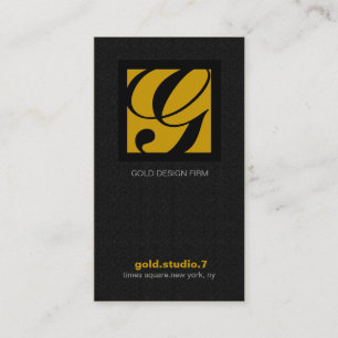 CARTE DE VISITE 311-SIMPLY MONOGRAMME CARRÉ TEXTURE-GOLD