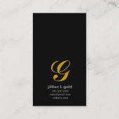 CARTE DE VISITE 311-SIMPLY MONOGRAMME CARRÉ TEXTURE-GOLD (Dos)