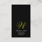 CARTE DE VISITE 311-SIMPLY MONOGRAMME CARRÉ TEXTURE-SAGE (Dos)