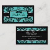 Carte De Visite 311 turquoise de rangée de la cerise sur le gâteau (Devant / Derrière)