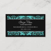 Carte De Visite 311 turquoise de rangée de la cerise sur le gâteau (Dos)