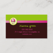 Carte De Visite 311 Viva Cupcake Vertical Green (Dos)