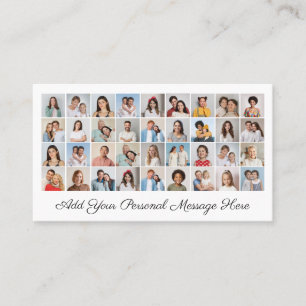 Carte De Visite 36 Collage Photo Ajoutez votre message personnalis