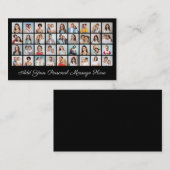 Carte De Visite 36 Photo Collage Ajoutez votre couleur modifiable (Devant / Derrière)