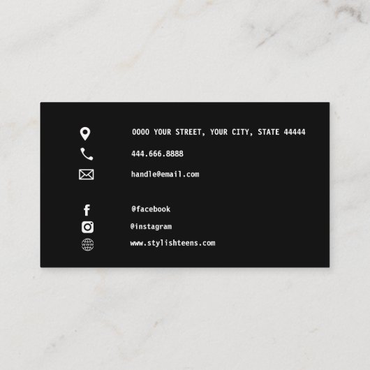 Carte De Visite 3,5 x 2 Conception personnalisable Impression Prem (Dos)