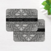 CARTE DE VISITE 3,5x2,5 TRICOT CÂBLÉ GRIS (Bureau)