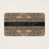 CARTE DE VISITE 3.5x2 EN MAILLE CÂBLÉE TAN (Dos)