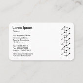 Carte De Visite 3 cubes isométriques - blanc sur gris (Dos)