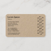Carte De Visite 3 cubes isométriques - Noir sur Kraft (Dos)