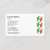 Carte De Visite 3 cubes isométriques v2 - Noir/Blanc (Dos)