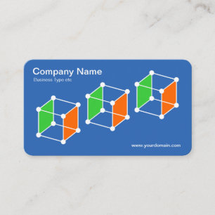 Carte De Visite 3 cubes isométriques v2 - Plan directeur/blanc