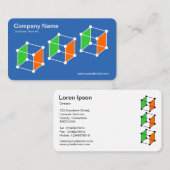 Carte De Visite 3 cubes isométriques v2 - Plan directeur/blanc (Devant / Derrière)