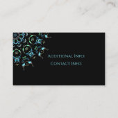 Carte de visite 3 de mandala de perle de turquoise (Dos)