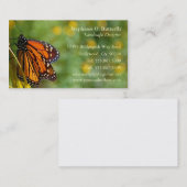 Carte de visite 3 de papillon de monarque (Devant / Derrière)