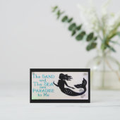 carte de visite 3 de sable et de sirène de mer (Debout devant)