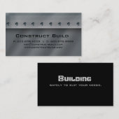 Carte de visite 3 en métal d'entrepreneur de (Devant / Derrière)