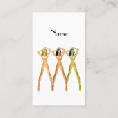 Carte De Visite 3 femmes à long pattes debout Thunder_Cove (Dos)