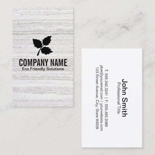 Carte De Visite 3 feuilles | Eco Friendly 2 / Texture (Devant / Derrière)