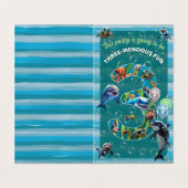 Carte De Visite 3-Mendous Party Custom Vertical Birthday Invite (Extérieur déplié)