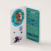 Carte De Visite 3-Mendous Party Custom Vertical Birthday Invite (Intérieur)